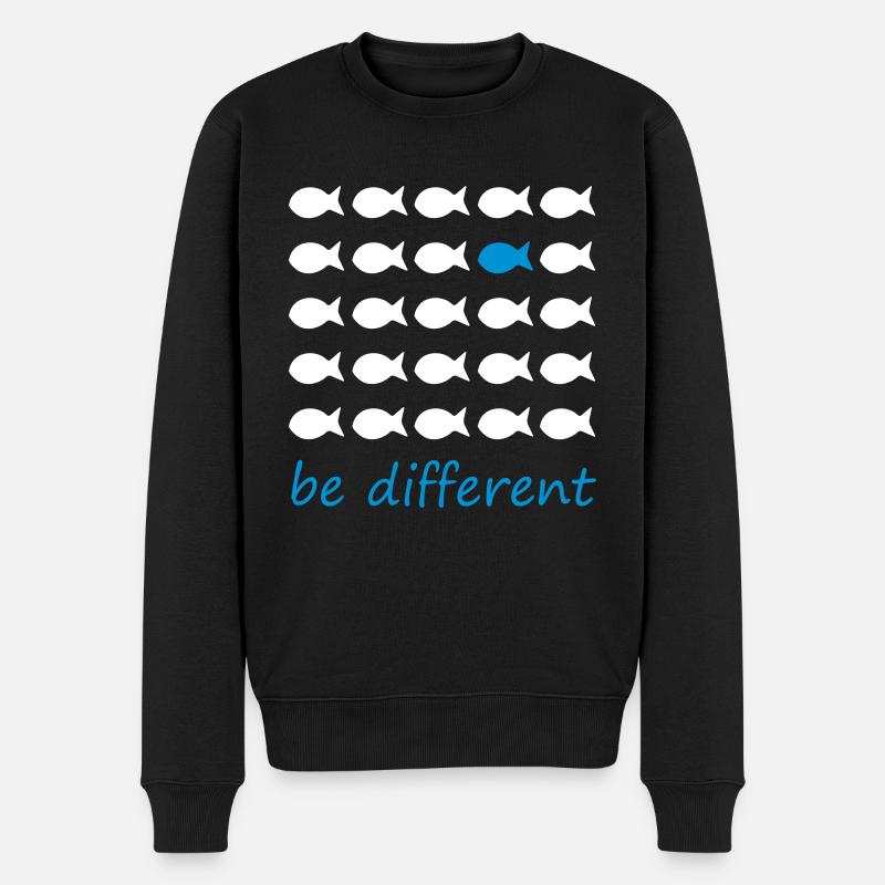 be different - Männer Premium Bio Pullover - Schwarz