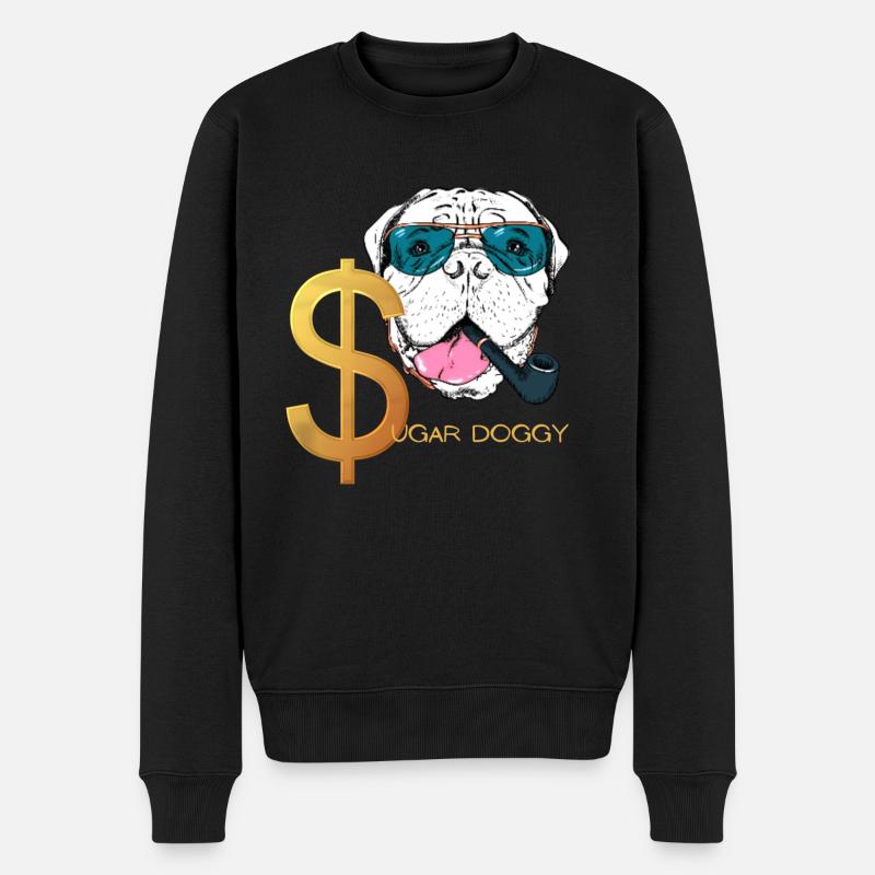 ZUCKER DOGGY - Männer Premium Bio Pullover - Schwarz