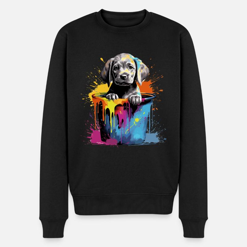 Labrador Hund Hunderasse - Männer Premium Bio Pullover - Schwarz