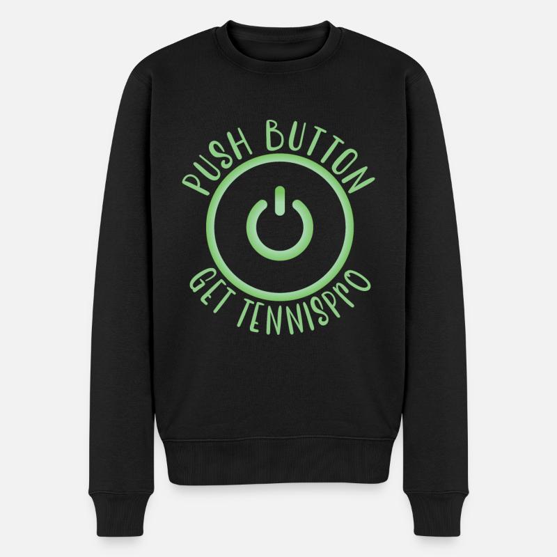 Tennis - Männer Premium Bio Pullover - Schwarz