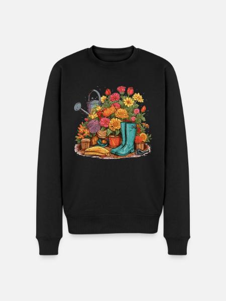 A garden lover's delight - Men's Premium Organic Jumper - black