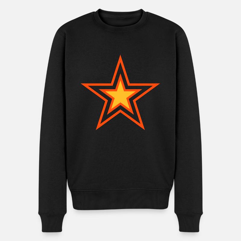TeeCust n°29 - Etoile - Pull Premium bio Homme - noir