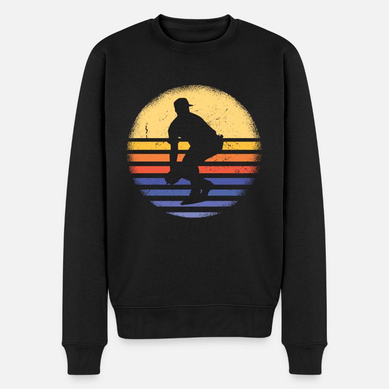 Sport Retro Sunset Softball - Pull Premium bio Homme - noir