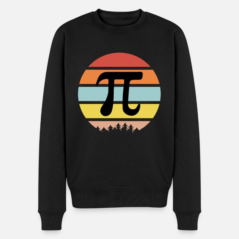 Vintage Math Retro Pi - Männer Premium Bio Pullover - Schwarz
