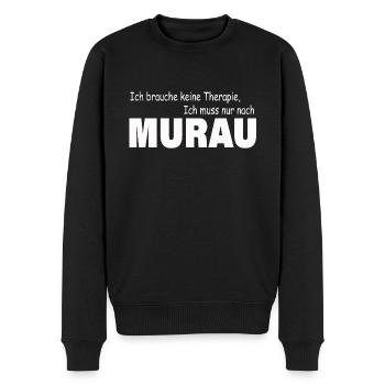 Therapie MURAU - Männer Premium Bio Pullover - Schwarz - Vorne - Nico (187cm)