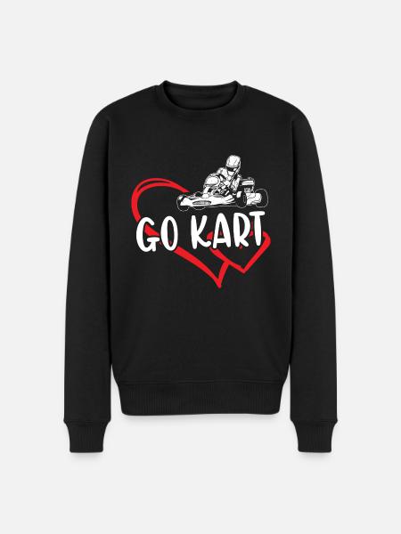 Sport Heart Go Kart - Men's Premium Organic Jumper - black
