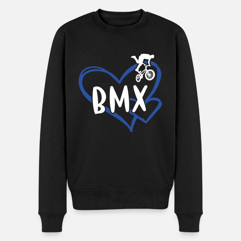 Sport Heart BMX - Männer Premium Bio Pullover - Schwarz