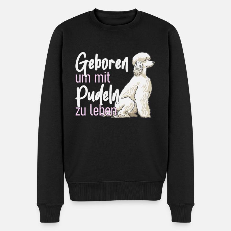 Pudel Caniche Pudel Liebhaber Design - Männer Premium Bio Pullover - Schwarz