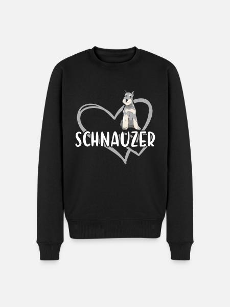 Schnauzer Heart - Men's Premium Organic Jumper - black