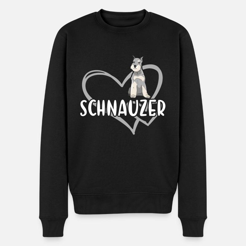 Cœur de Schnauzer - Pull Premium bio Homme - noir