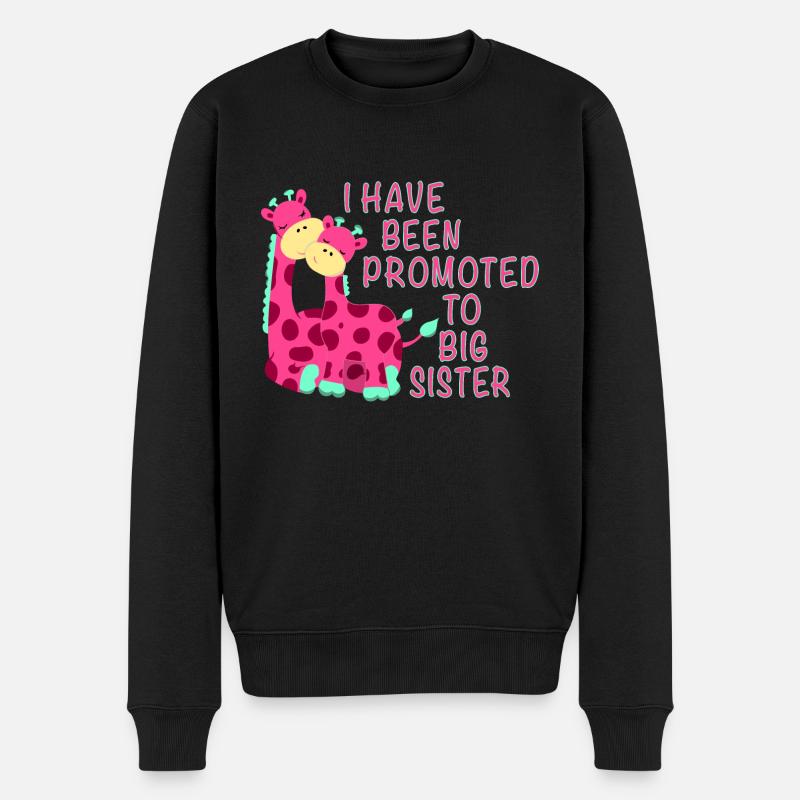 I Have been promoted to big sister - Männer Premium Bio Pullover - Schwarz