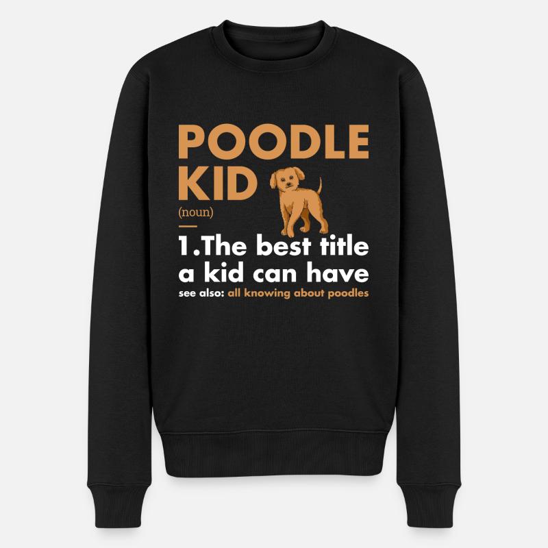 Poodle Kid Definition - Männer Premium Bio Pullover - Schwarz