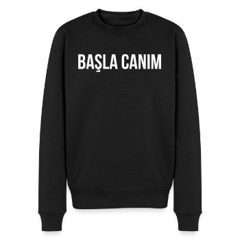 Basla Canim - Männer Premium Bio Pullover - Schwarz - Vorne - Nico (187cm)