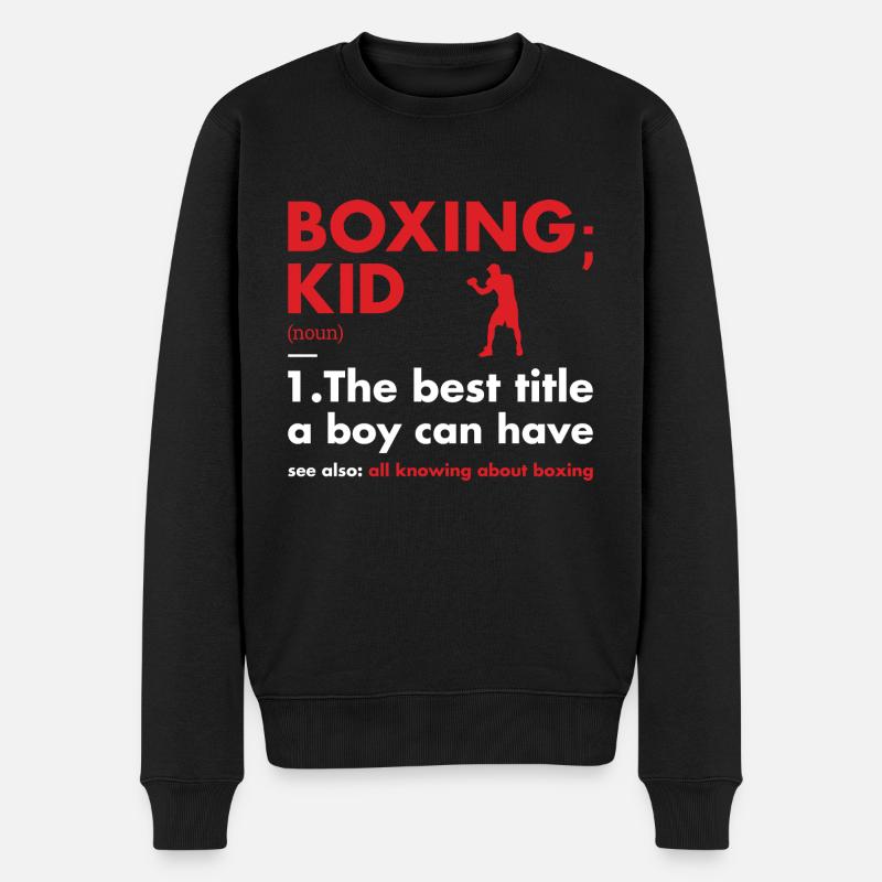 Sport Kid Definition Boxing - Männer Premium Bio Pullover - Schwarz