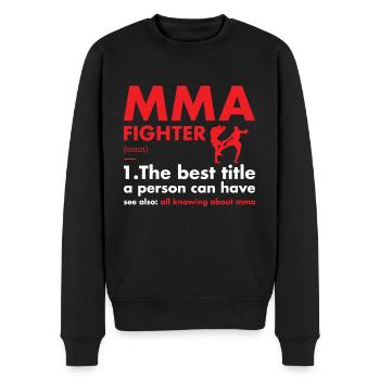 Sport Fighter Definition MMA - Männer Premium Bio Pullover - Schwarz - Vorne - Nico (187cm)