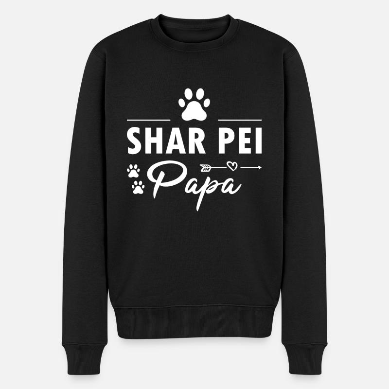 Shar Pei Papa - Pull Premium bio Homme - noir