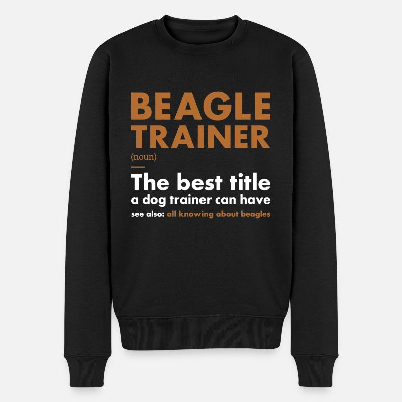 Beagle Trainer Definiton - Men's Premium Organic Jumper - black