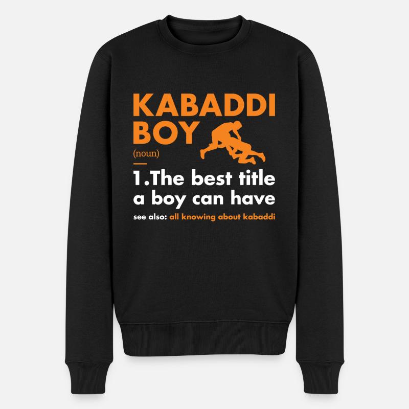 Sport Boy Definition Kabaddi - Männer Premium Bio Pullover - Schwarz