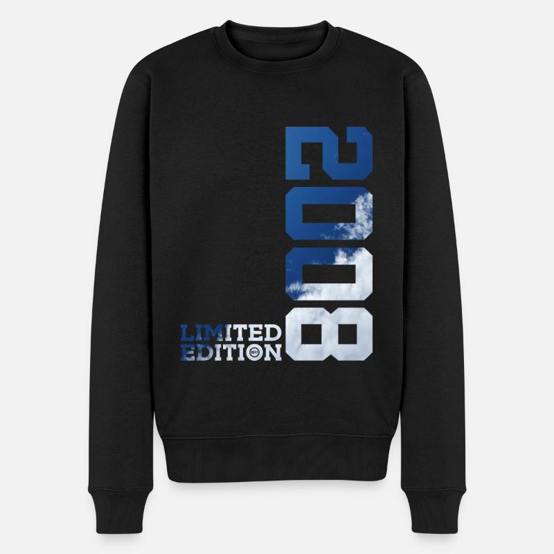 LIMITED EDITION 2008 18. GEBURTSTAG - Männer Premium Bio Pullover - Schwarz