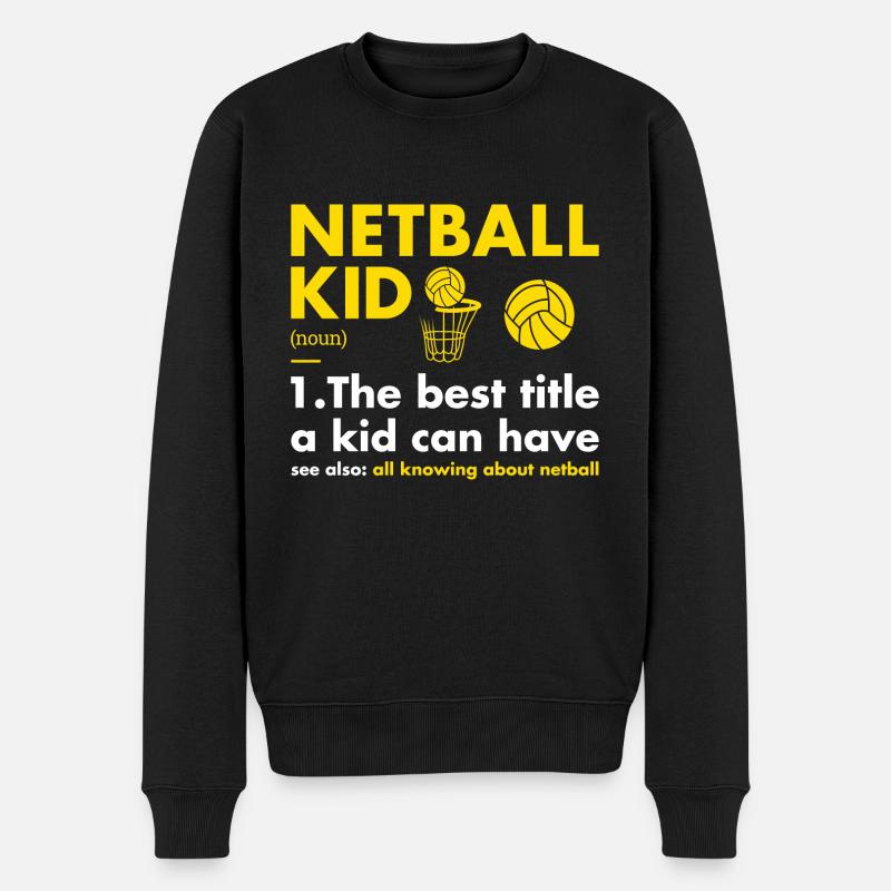 Sport Kid Définition Netball - Pull Premium bio Homme - noir