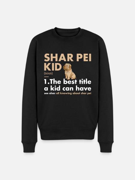 Shar Pei Kid Definition - Men's Premium Organic Jumper - black