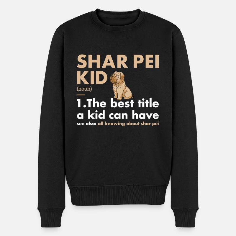 Définition de Shar Pei Kid - Pull Premium bio Homme - noir