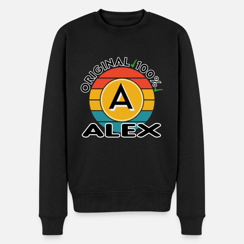 Alex - Männer Premium Bio Pullover - Schwarz