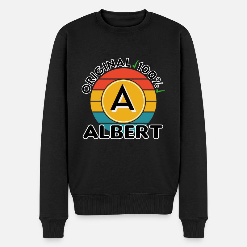 Albert - Männer Premium Bio Pullover - Schwarz