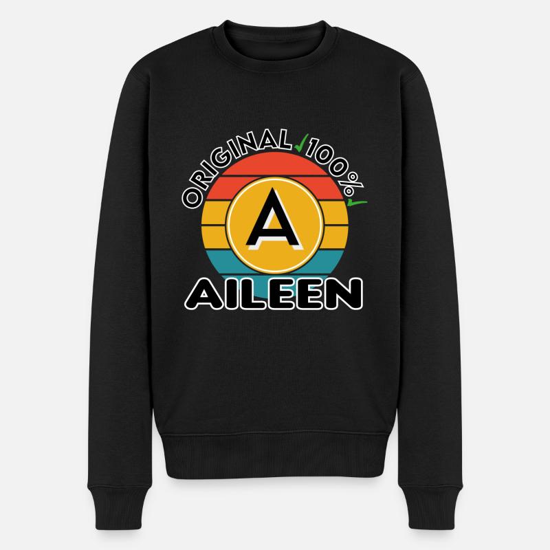 Aileen - Männer Premium Bio Pullover - Schwarz