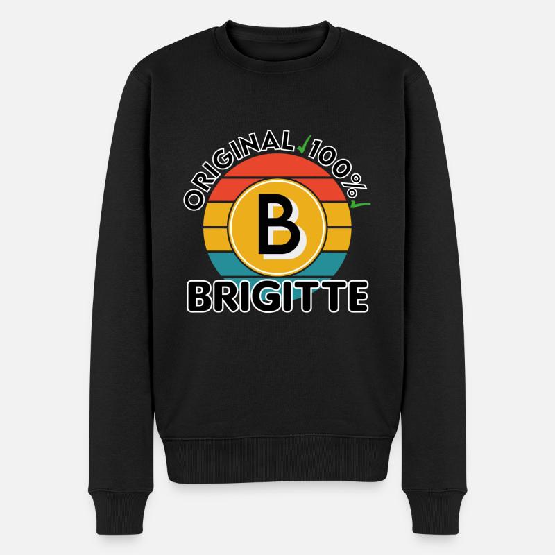 Brigitte - Männer Premium Bio Pullover - Schwarz
