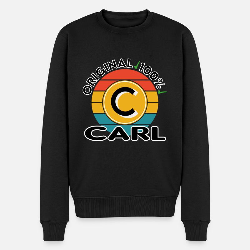 Carl - Männer Premium Bio Pullover - Schwarz
