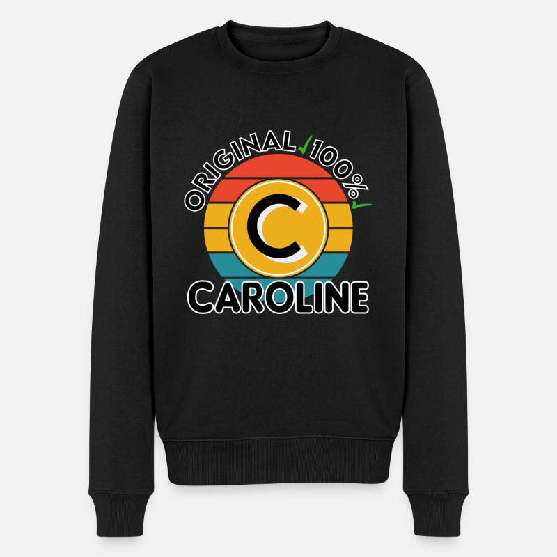 Caroline - Männer Premium Bio Pullover - Schwarz