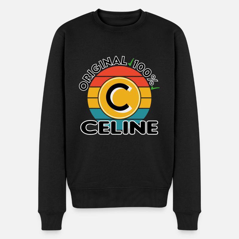 Celine - Männer Premium Bio Pullover - Schwarz