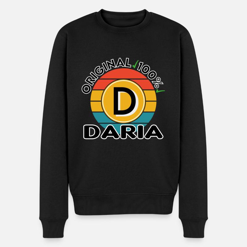 Daria - Männer Premium Bio Pullover - Schwarz