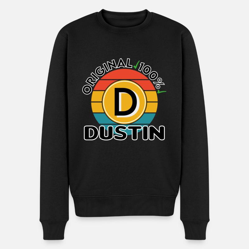 Dustin - Männer Premium Bio Pullover - Schwarz