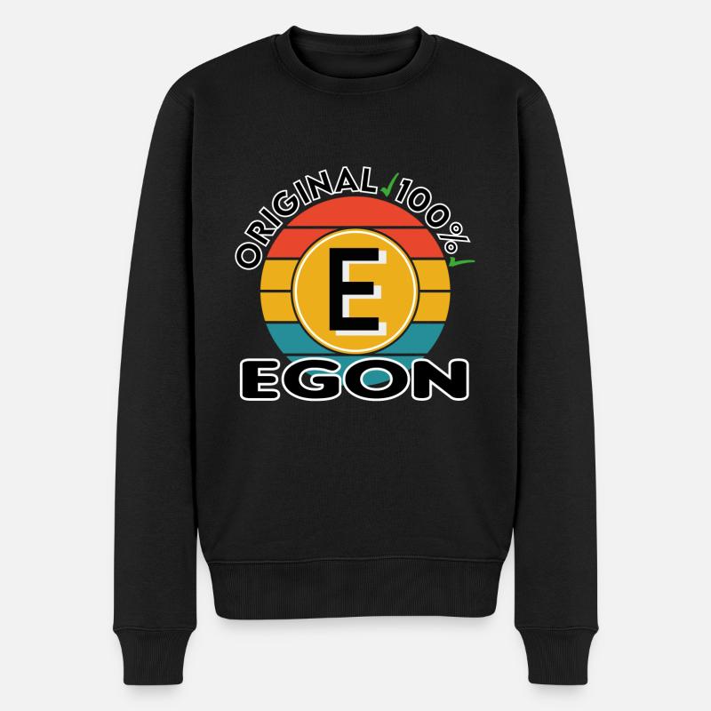 Egon - Männer Premium Bio Pullover - Schwarz
