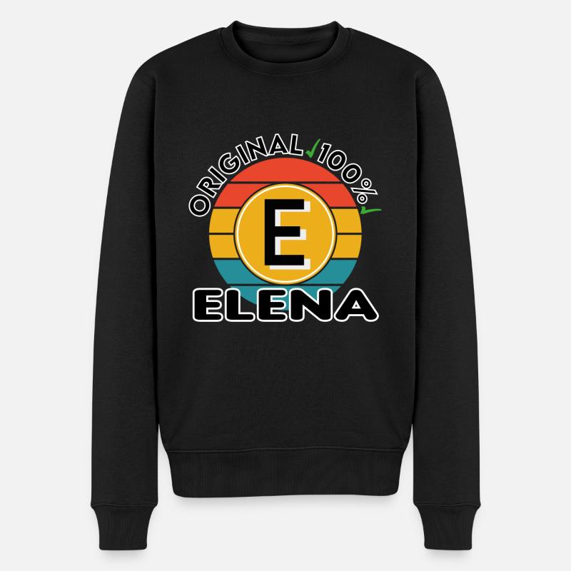 Elena - Männer Premium Bio Pullover - Schwarz