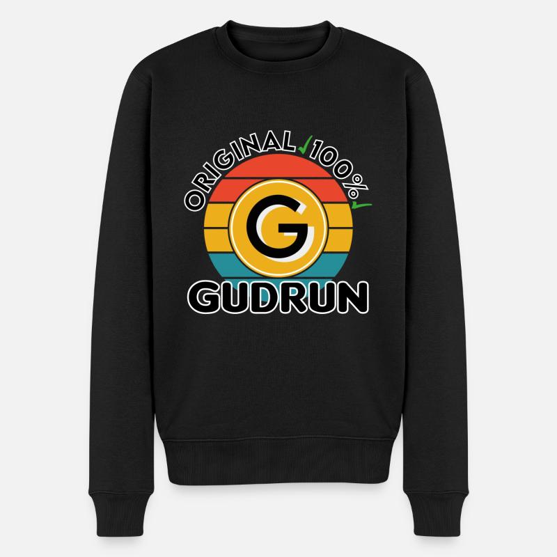Gudrun - Männer Premium Bio Pullover - Schwarz