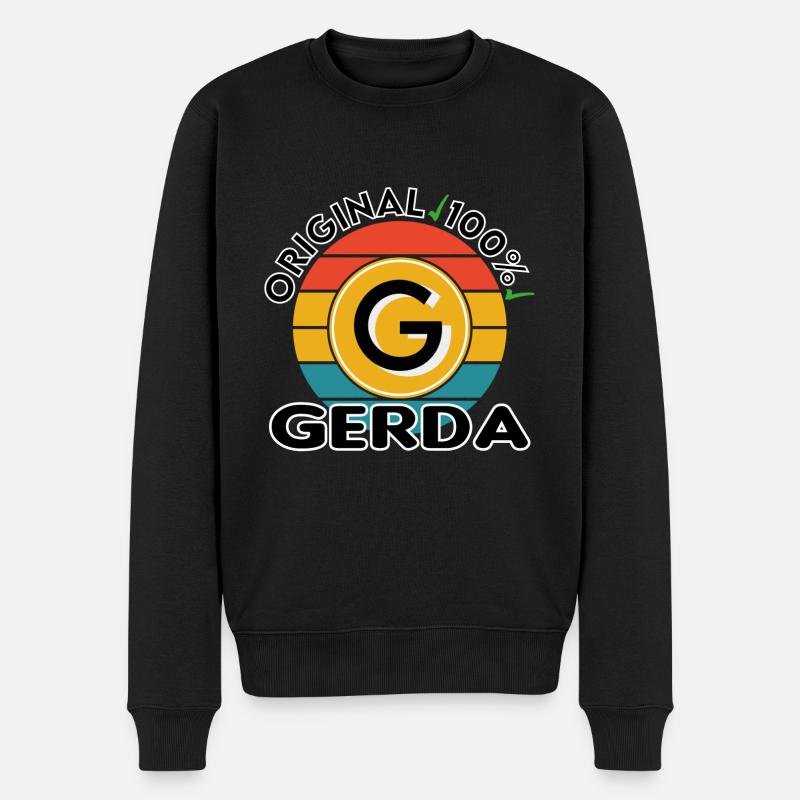 Gerda - Männer Premium Bio Pullover - Schwarz