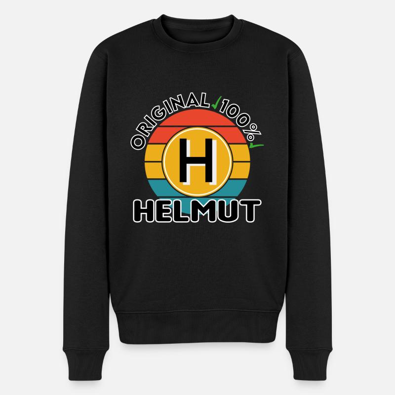 Helmut - Männer Premium Bio Pullover - Schwarz