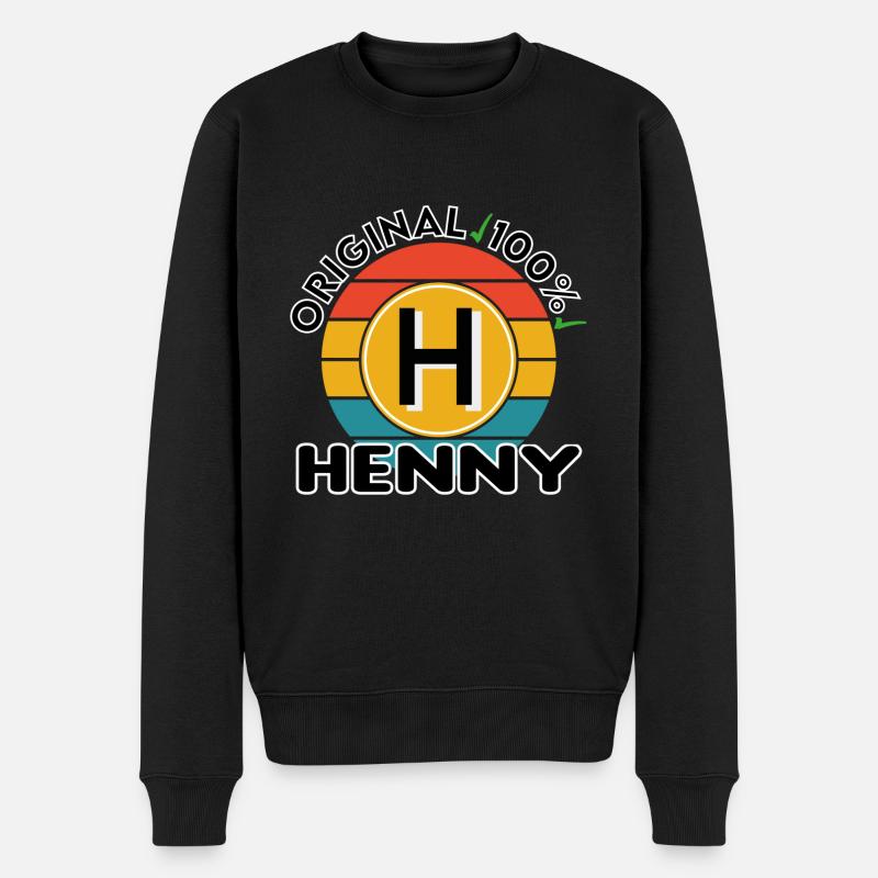 Henny - Männer Premium Bio Pullover - Schwarz