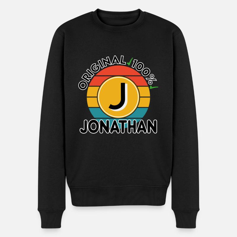 Jonathan - Männer Premium Bio Pullover - Schwarz
