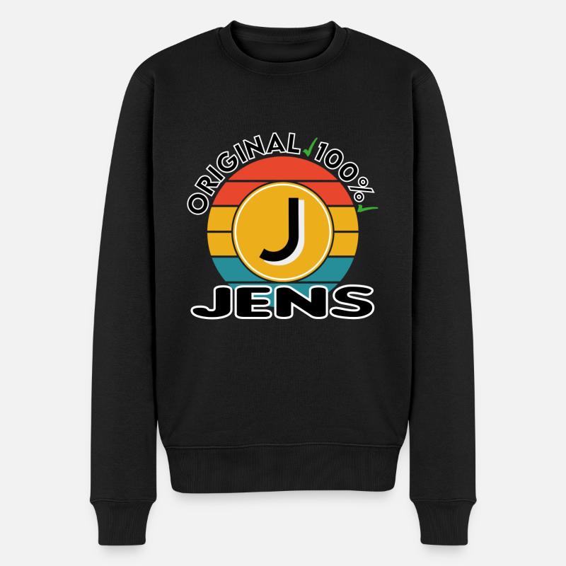 Jens - Männer Premium Bio Pullover - Schwarz