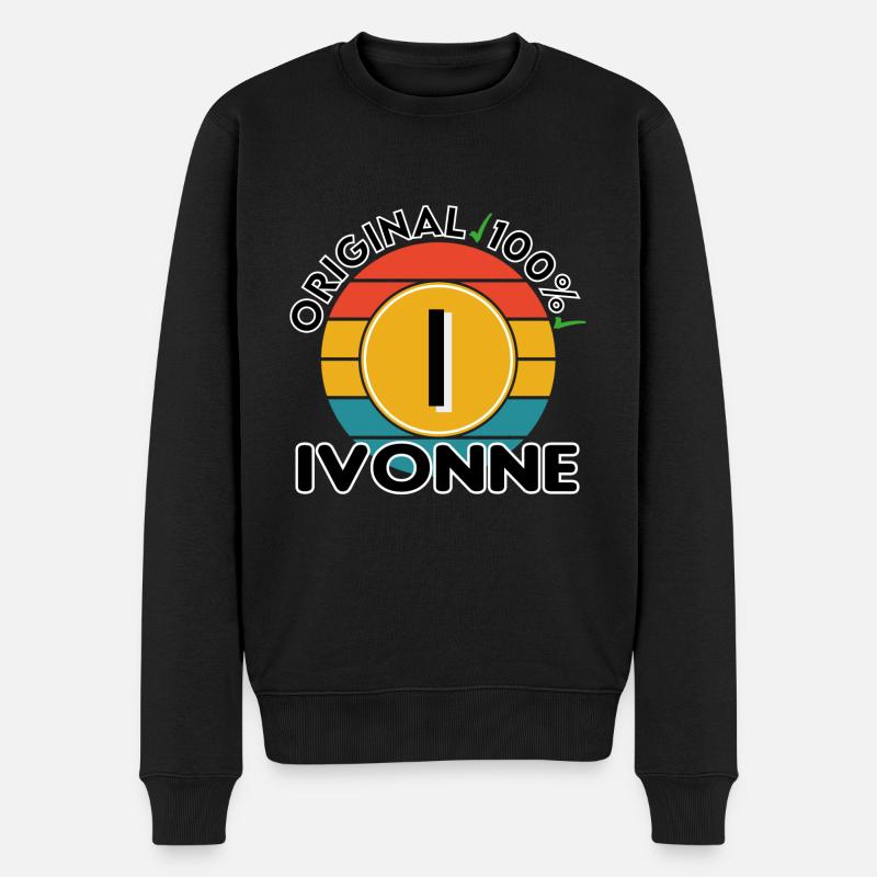 Ivonne - Männer Premium Bio Pullover - Schwarz
