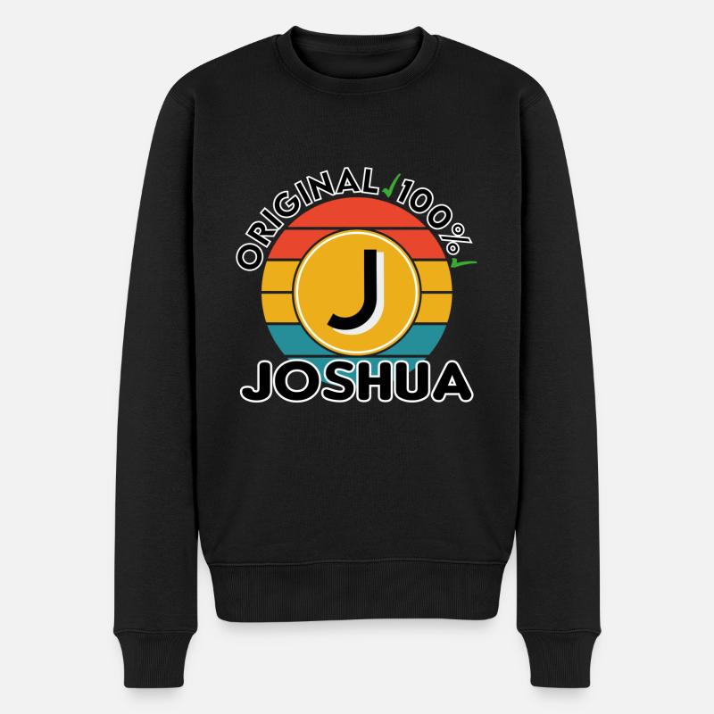Joshua - Männer Premium Bio Pullover - Schwarz