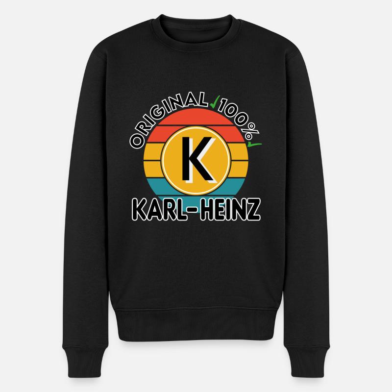 Karl Heinz - Männer Premium Bio Pullover - Schwarz