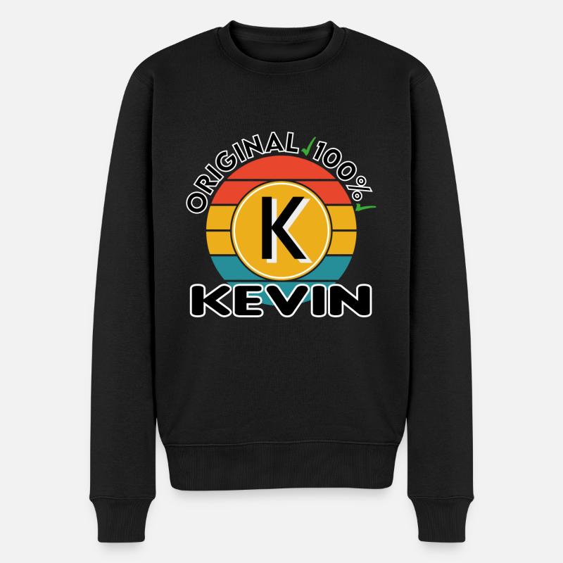 Kevin - Männer Premium Bio Pullover - Schwarz