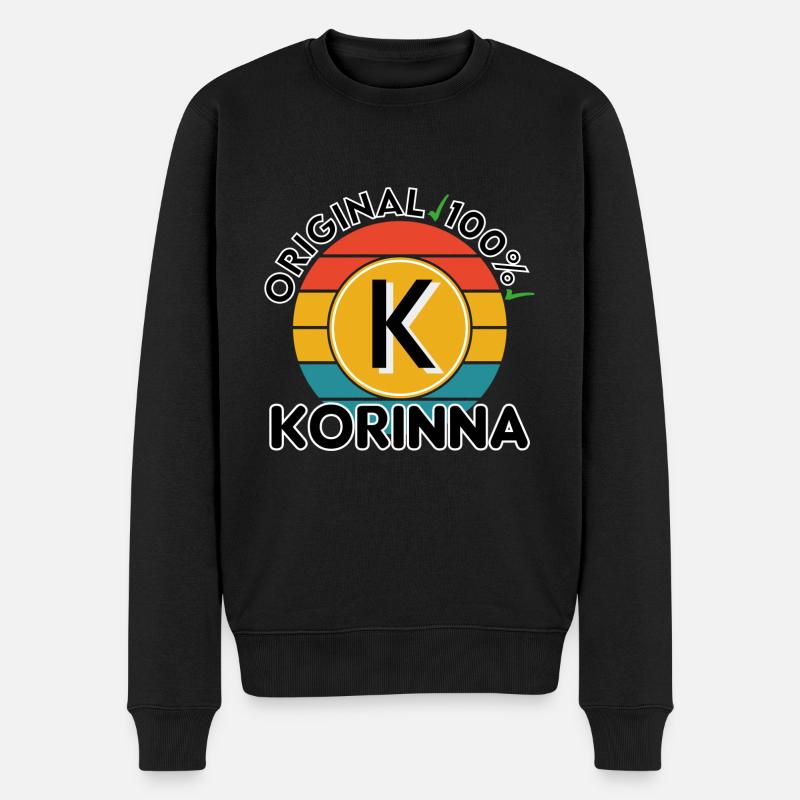 Korinna - Männer Premium Bio Pullover - Schwarz