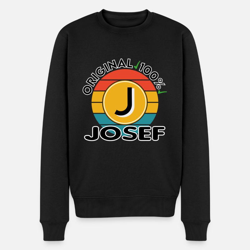 Josef - Männer Premium Bio Pullover - Schwarz