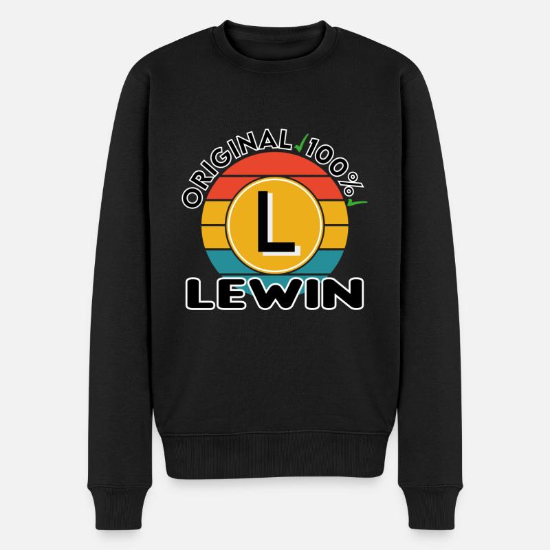 Lewin - Männer Premium Bio Pullover - Schwarz
